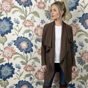 VICI Flawless Brown Suede Inspired Waterfall Sweater - Size Medium